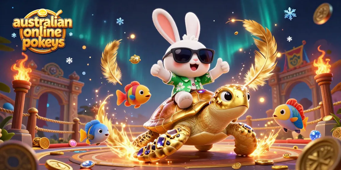 Spin the reels of australian online pokies with vibrant cartoon characters in a magical casino atmosphere.